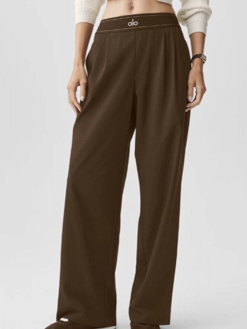 NWT ALO Yoga Suit Up Trouser (Regular) Espresso | Multiple Sizes - Picture 6 of 6